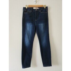 Soft Surroundings Womens Distressed High-Rise Skinny Jeans Blue Stretch Size 10